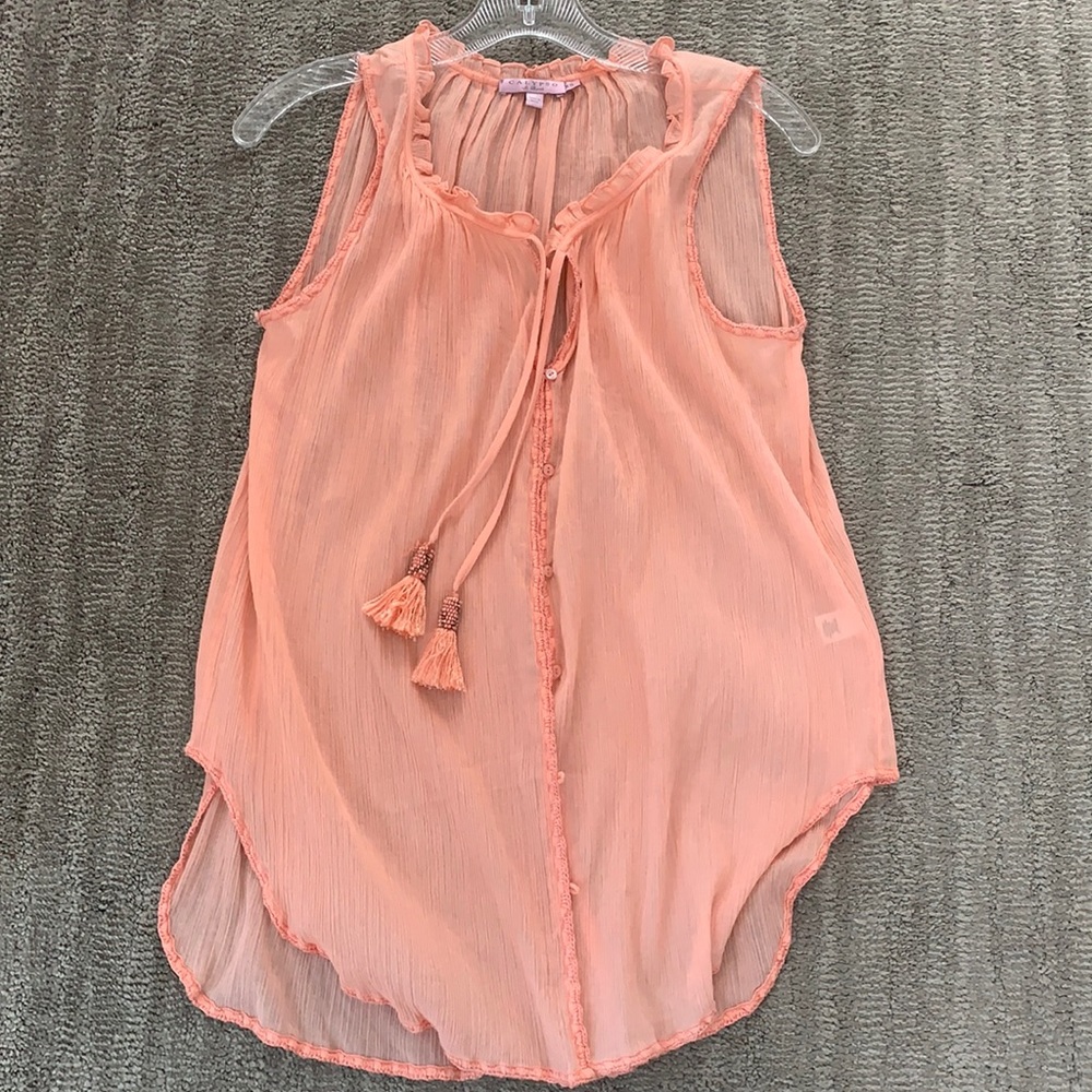 Calypso St. Barth orange top.